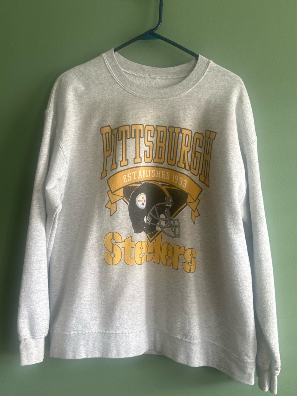 Pittsburgh Steelers Gray Graphic Crewneck Sweatshirt